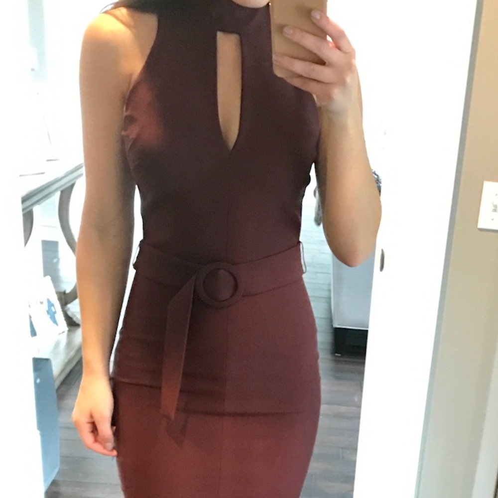 Cinq a Sept Keyhole Midi Dress - Picture 5 of 6